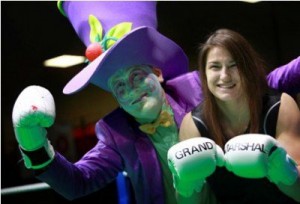 Street entertainers with Katie taylor