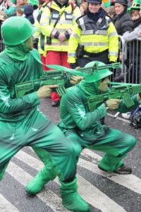 saint patrick's parade 2013, plastic soldier themed enetratiners